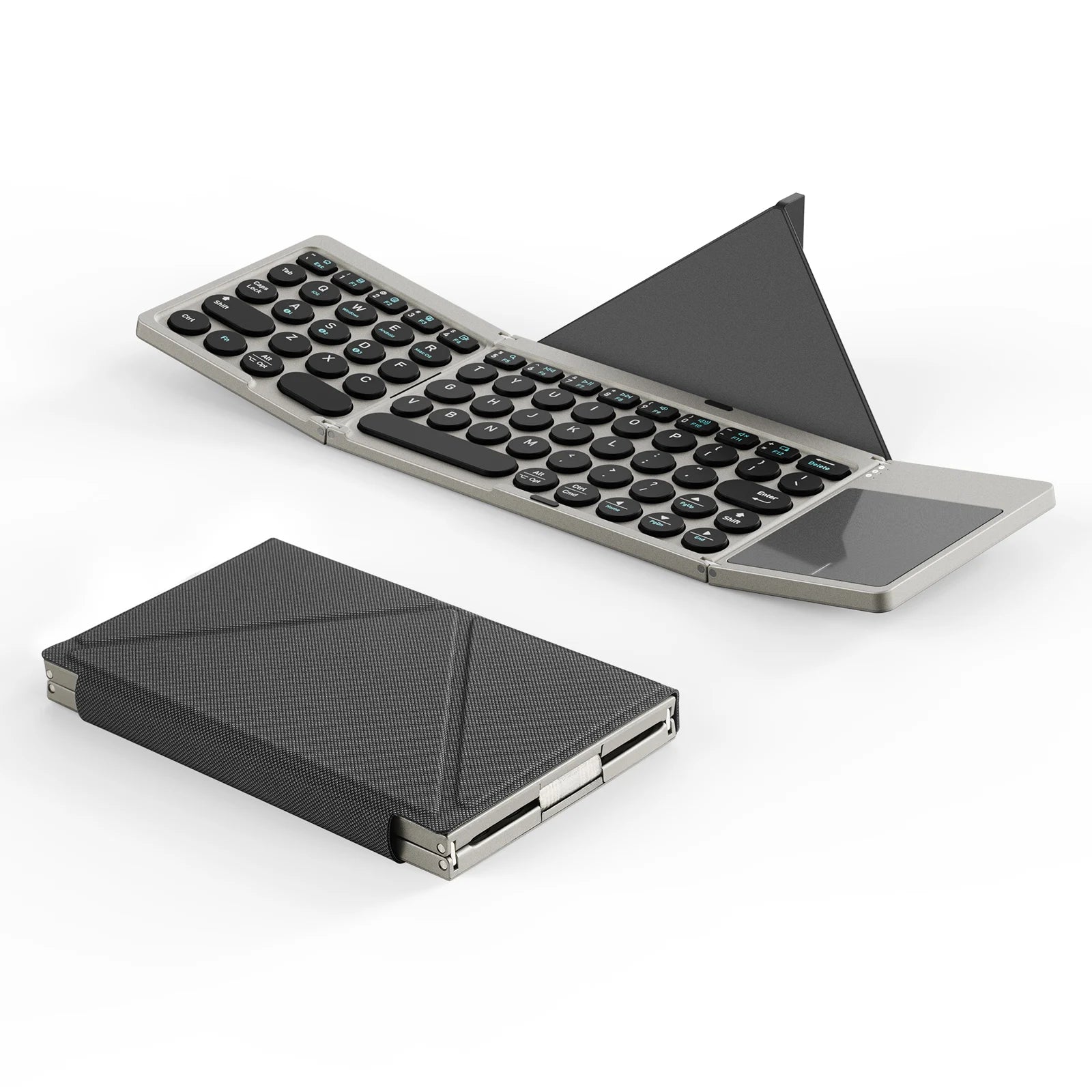 DUX DUCIS Foldable Bluetooth Mini Keyboard with Touchpad & Holder For Phones Tablets PC iOS Android Windows Mac Compatible