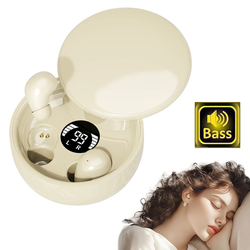 SK Invisible Sleep Wireless Bluetooth Headphones Sport Bluetooth Earphones 4D Bass HD Effect,Low Latency,Noise Reduction Earbuds